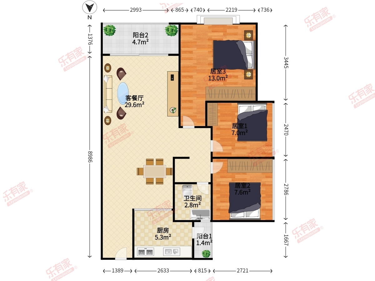 君胜熙珑山户型图