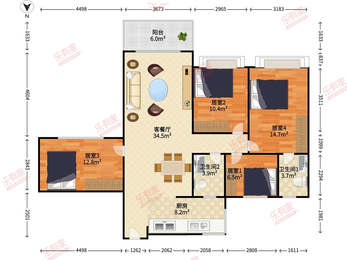 誉港湾花园户型图