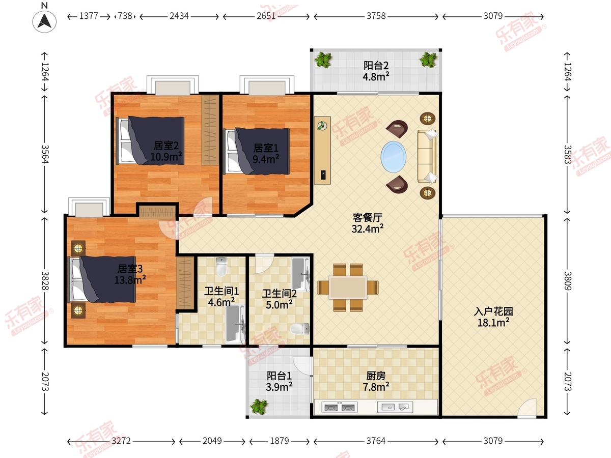 紫茵庭园(中山)户型图