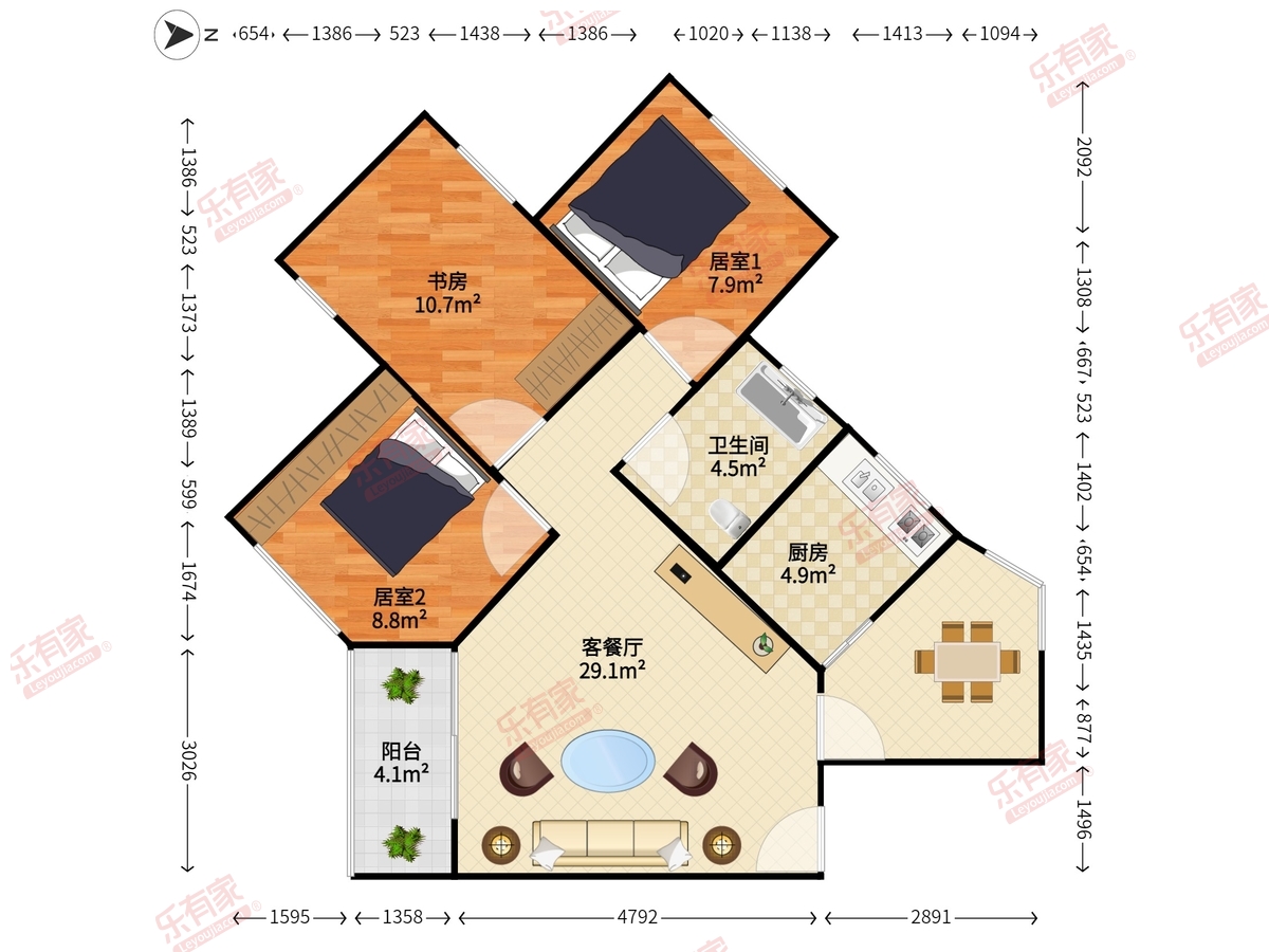 西组团-中新街户型图