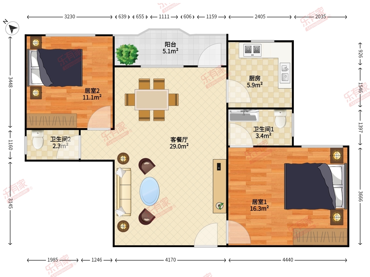 海关宿舍(东港街)户型图