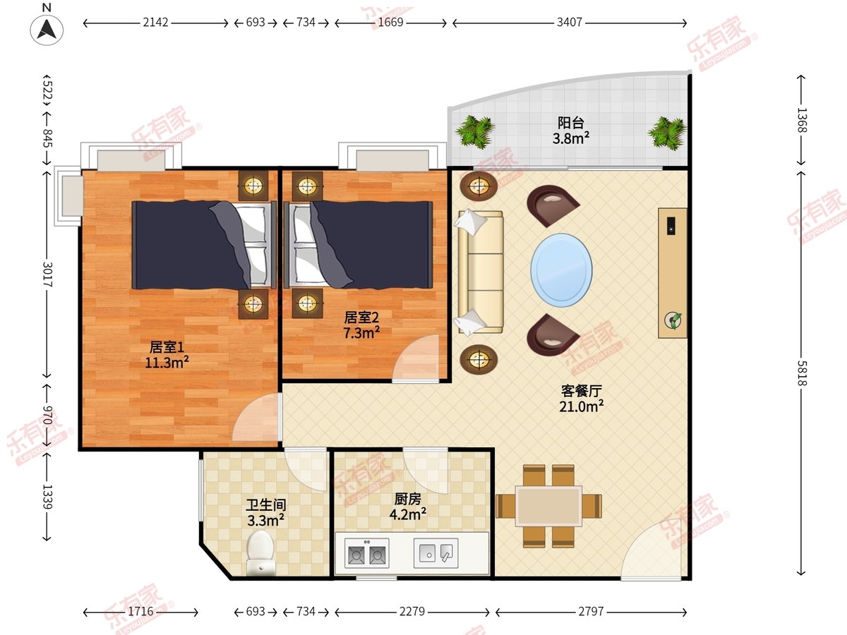 骏皇名居户型图