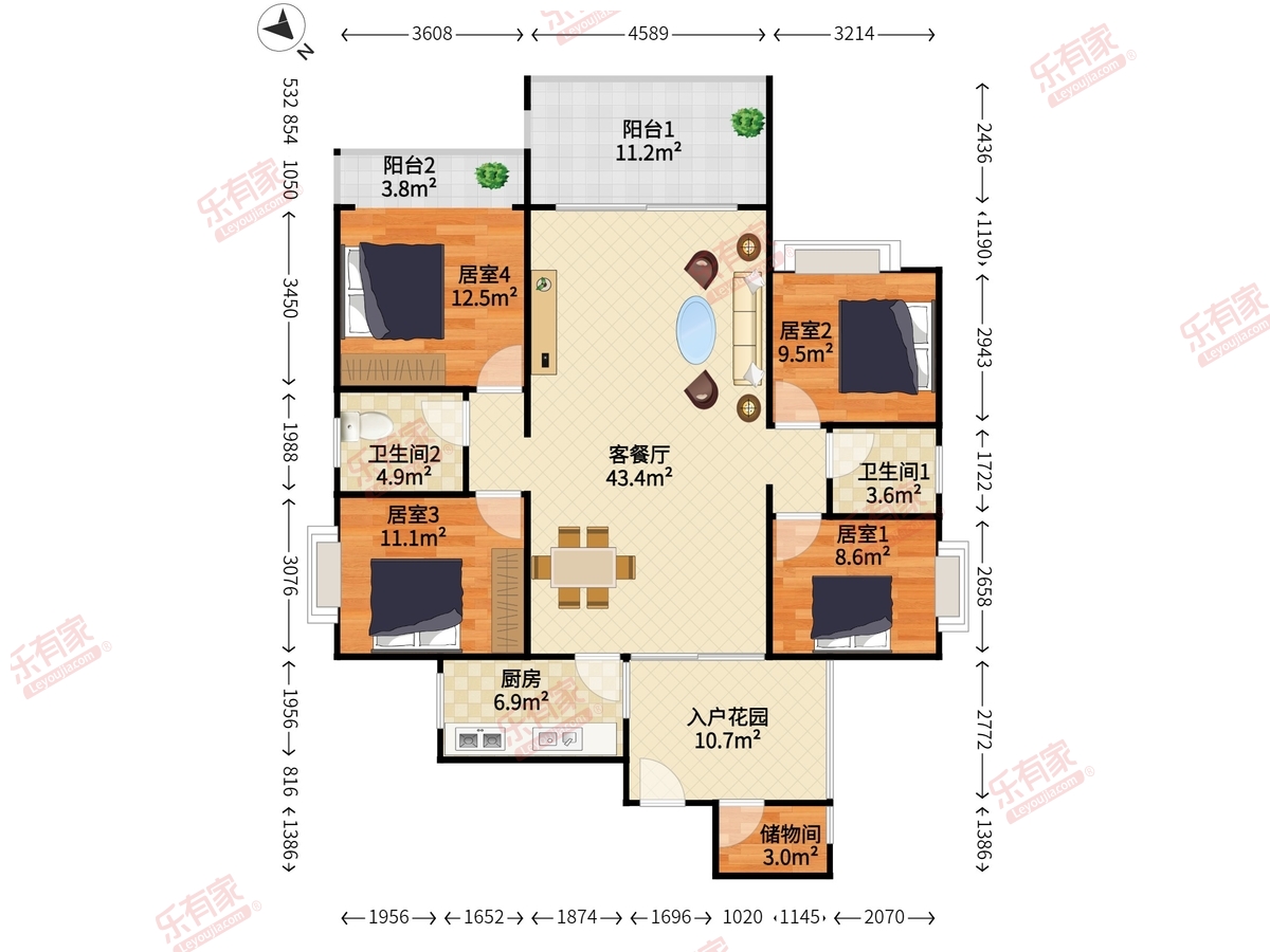 缤纷世界花园户型图