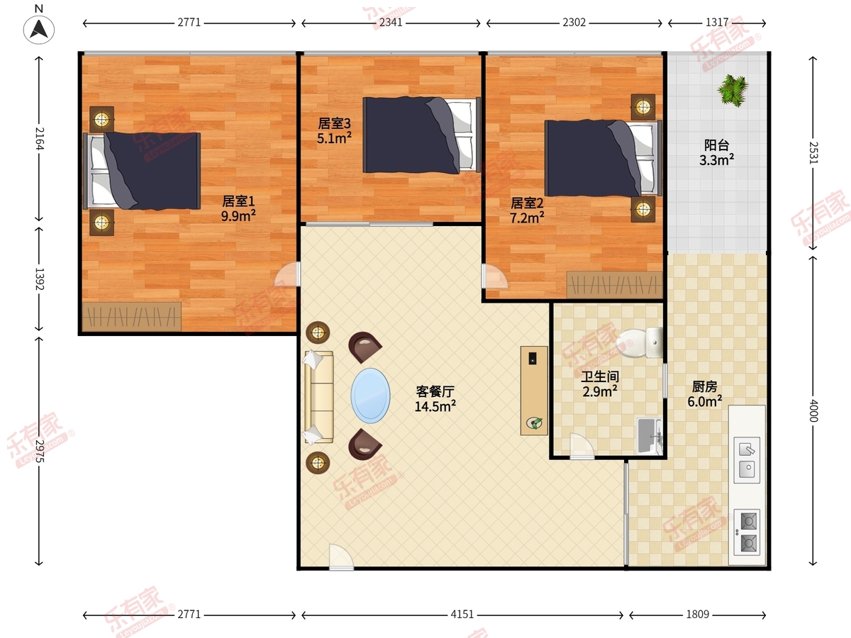 金色年华家园户型图