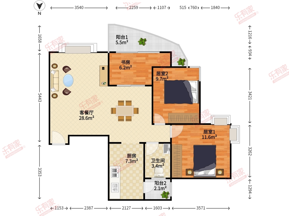 海阔天空雅居户型图