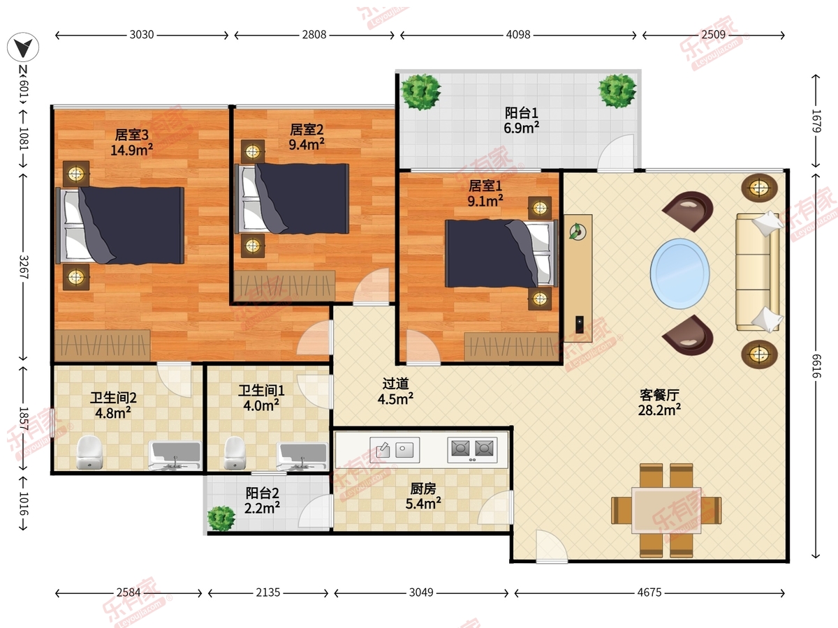 金地梅陇镇二期户型图