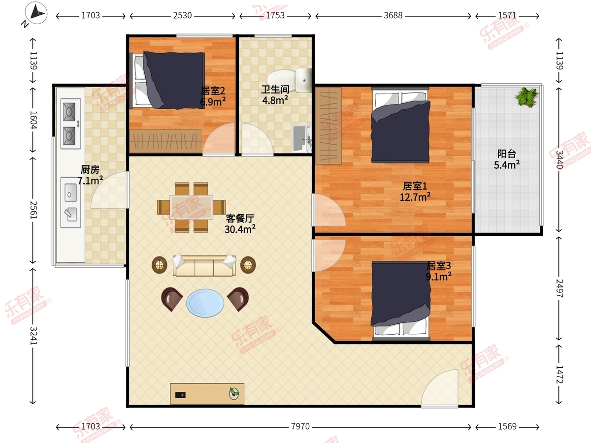 香蜜三村户型图