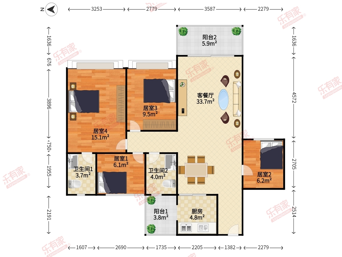 誉港湾花园户型图