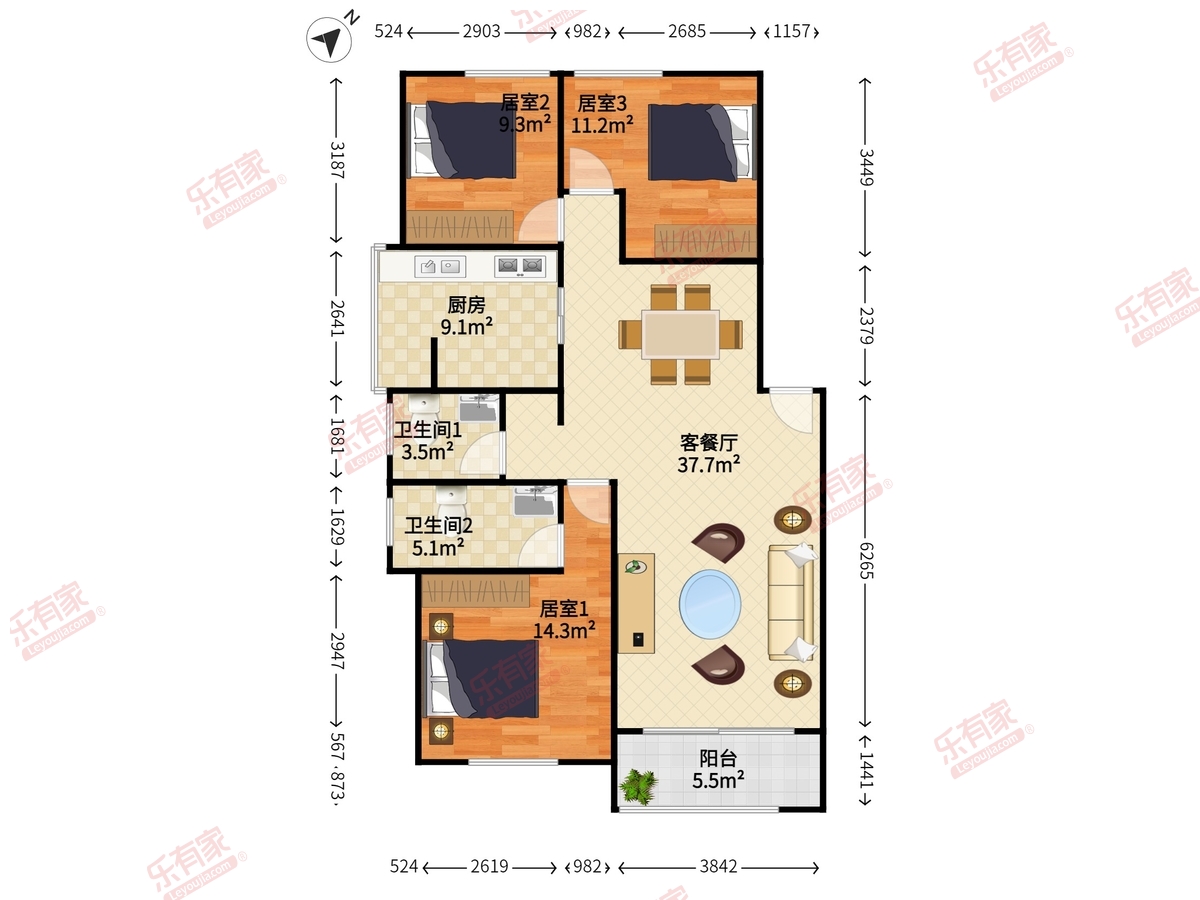 桃源居14区户型图