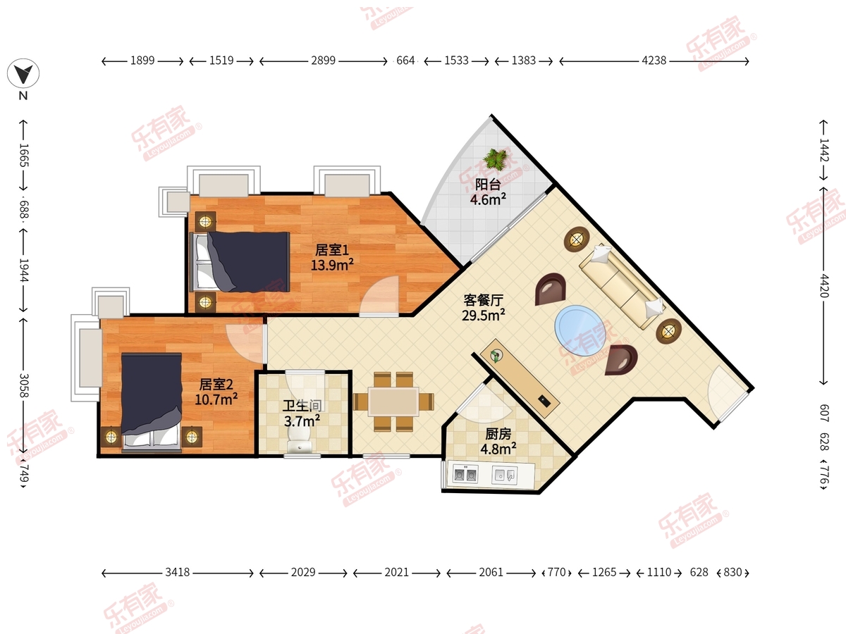 骏皇名居户型图