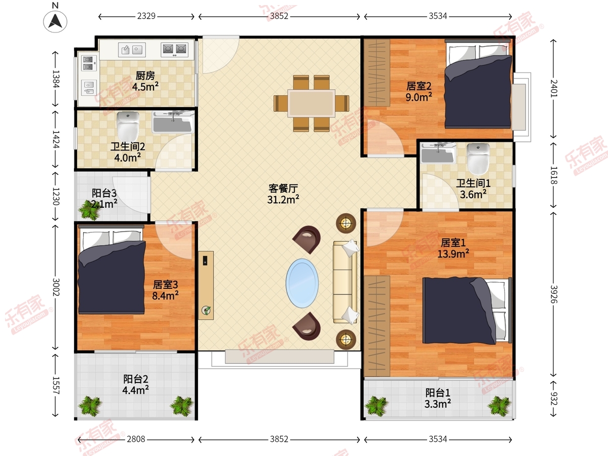 阳光第五季花园户型图