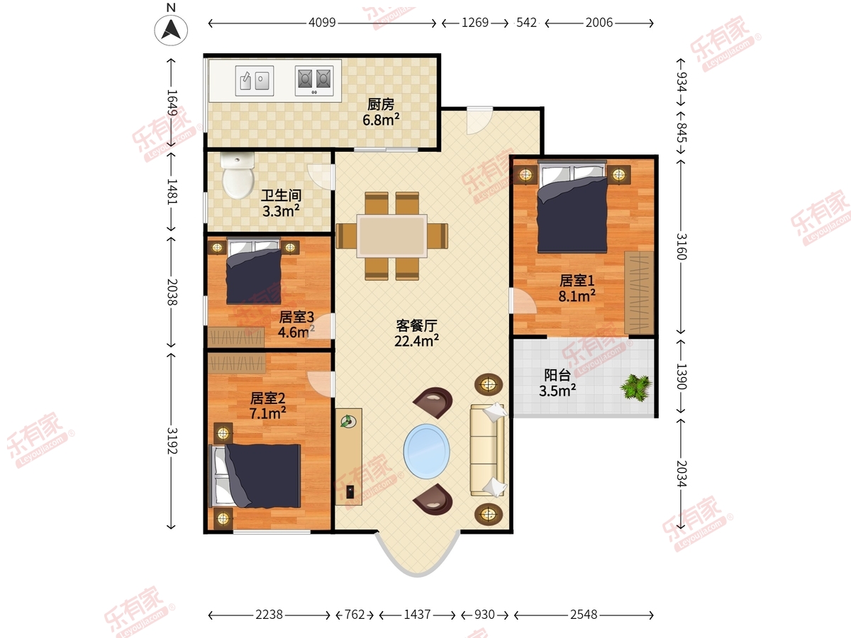 玮鹏花园户型图