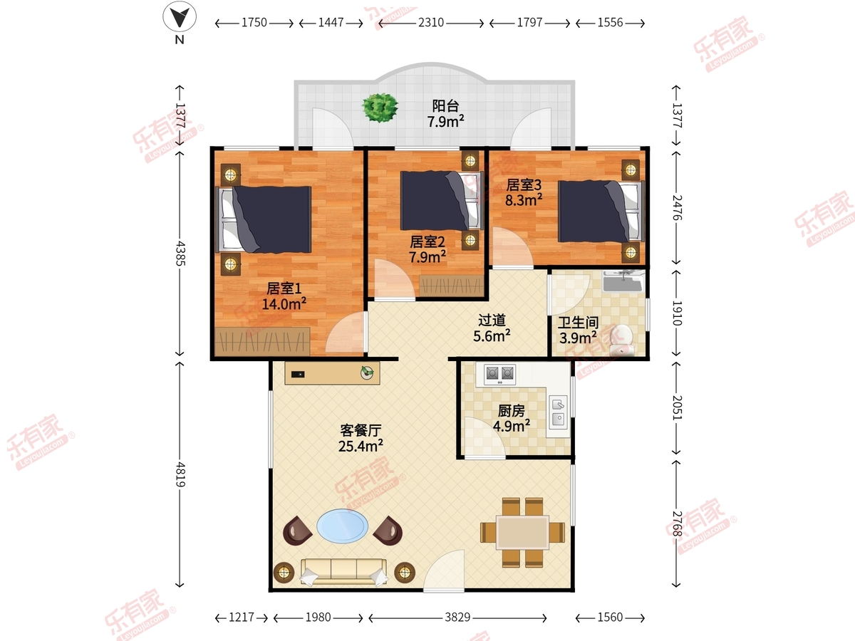 龙溪花园户型图