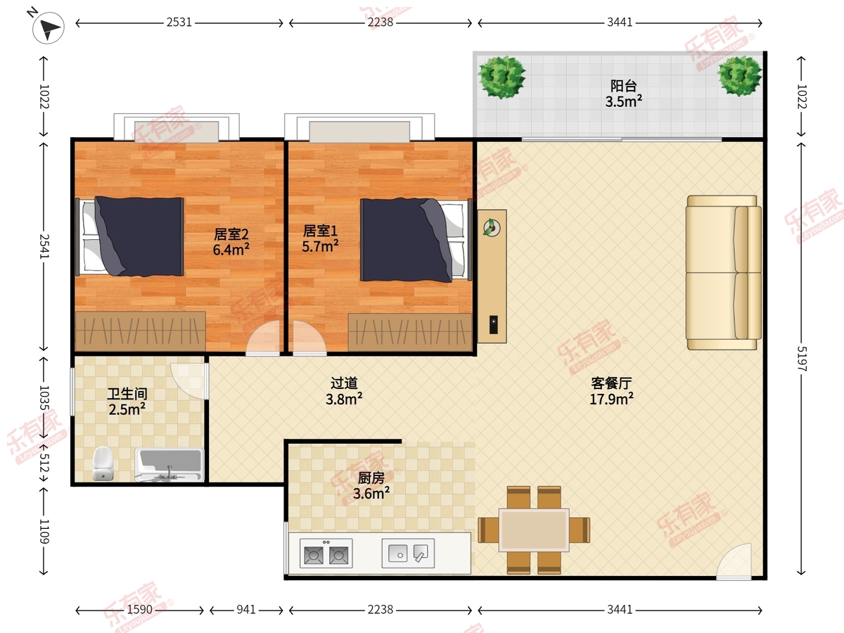 青春庭园户型图