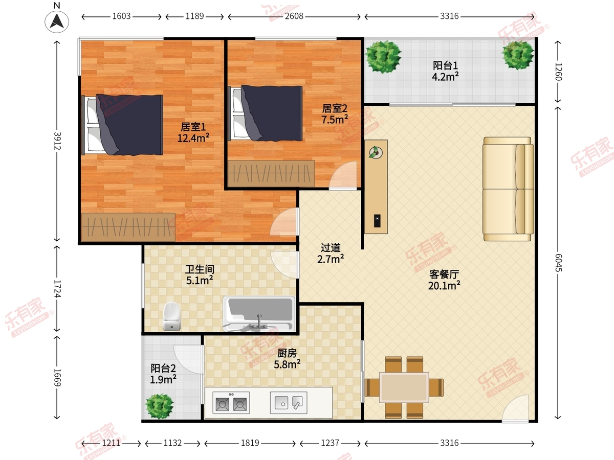 招商果岭花园户型图