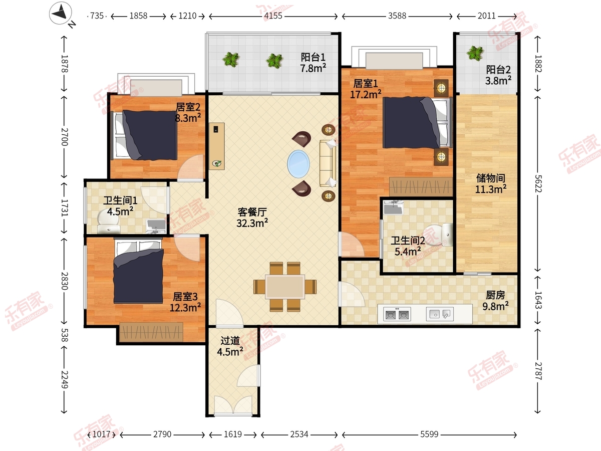 华润城润府一期户型图