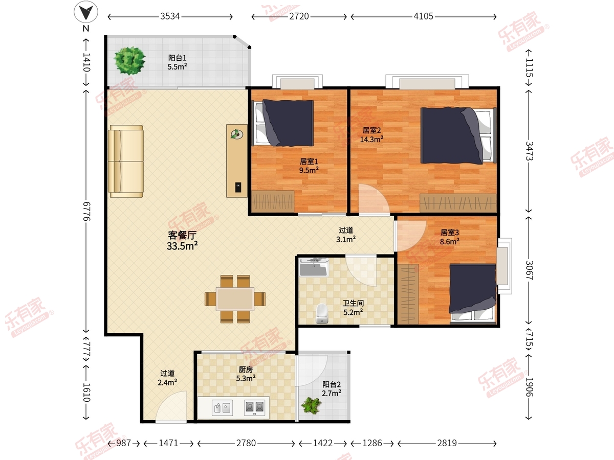 麒麟花园二期户型图
