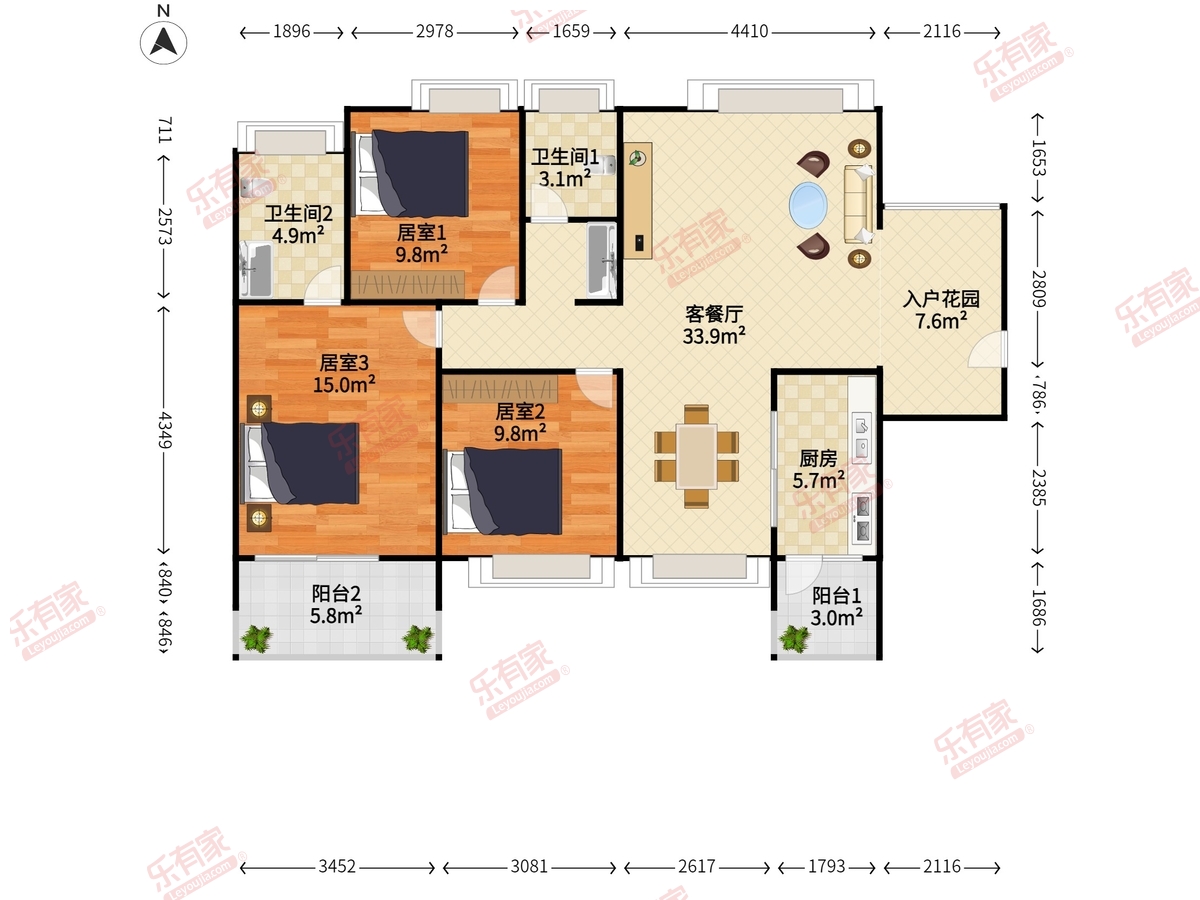 中信左岸户型图