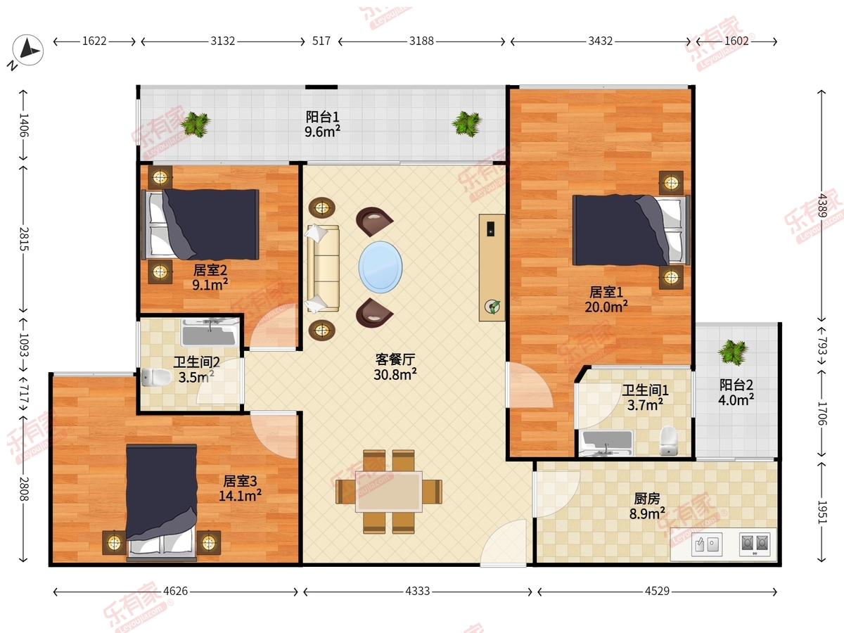 合正中央原著户型图