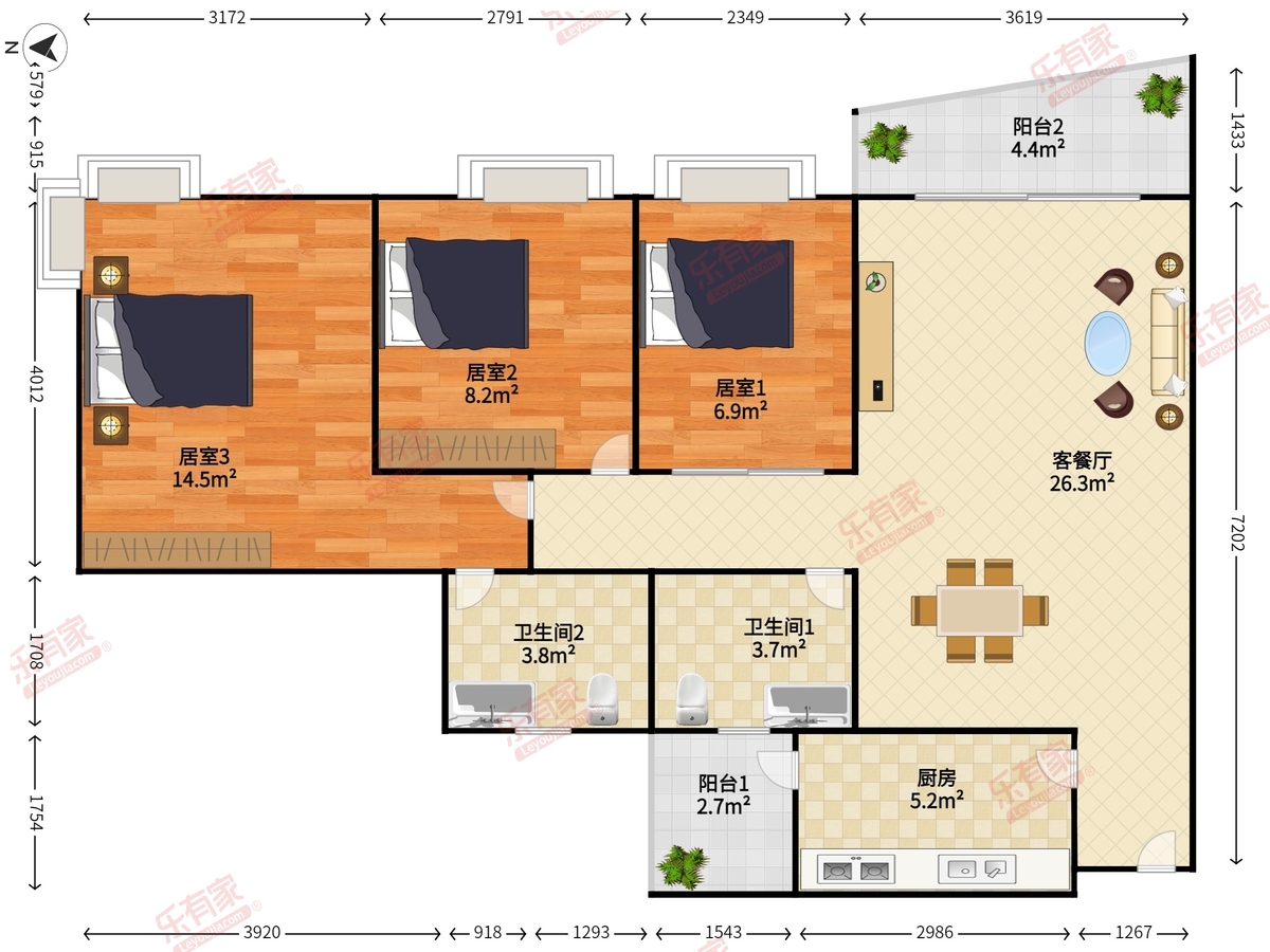 康达尔花园四期户型图