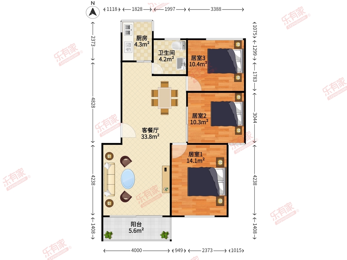 福园小区户型图