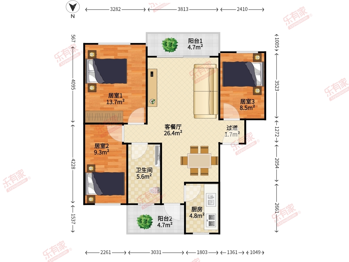 马家龙小区户型图