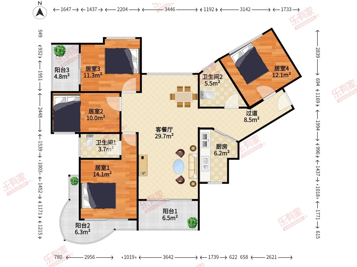 大世纪水山缘户型图