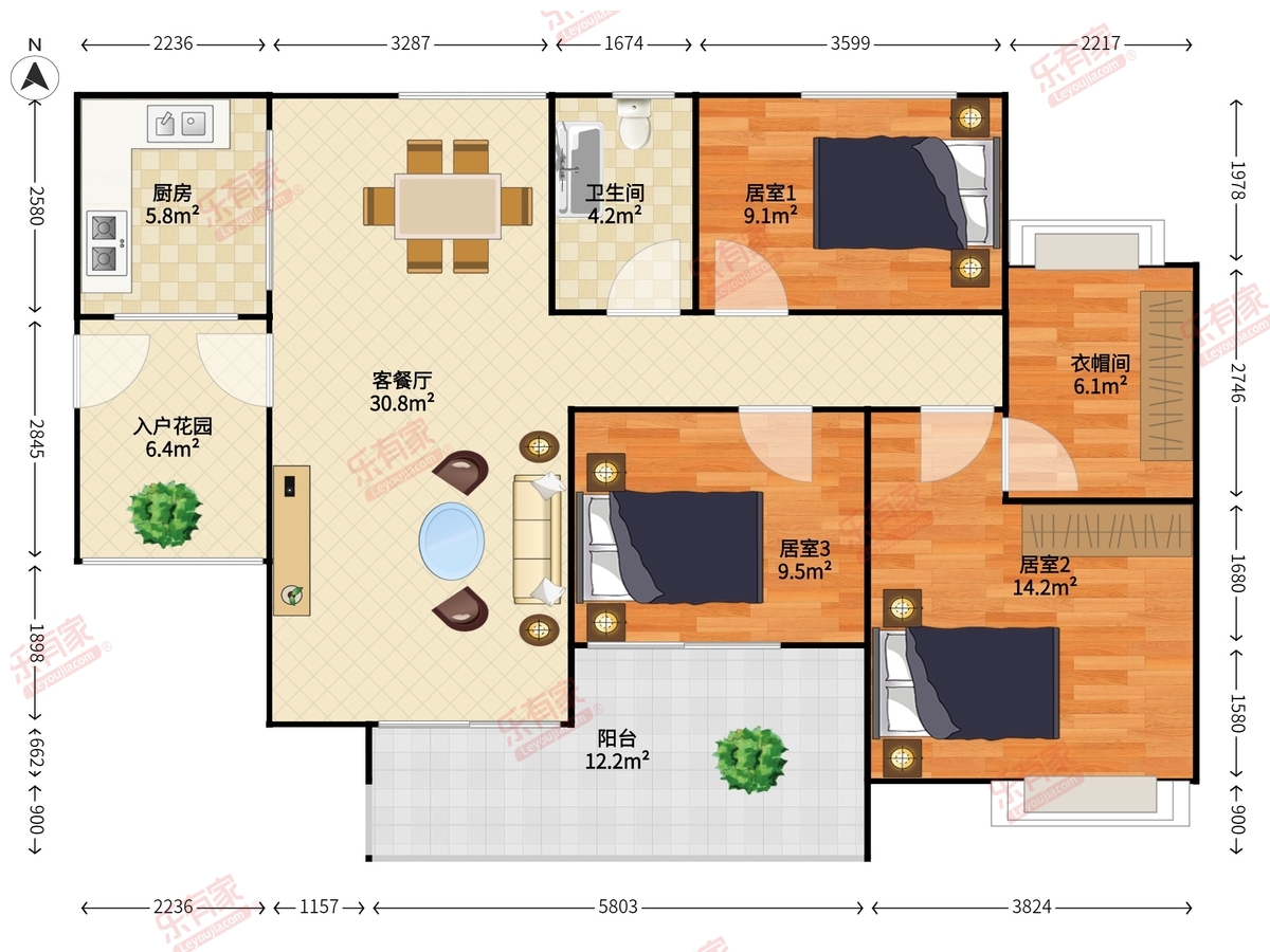 光大花园中海锦榕湾户型图