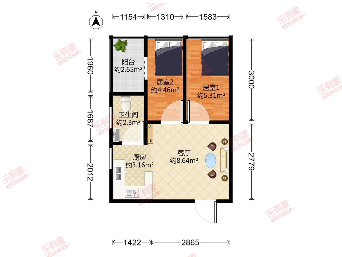 天越翔园户型图