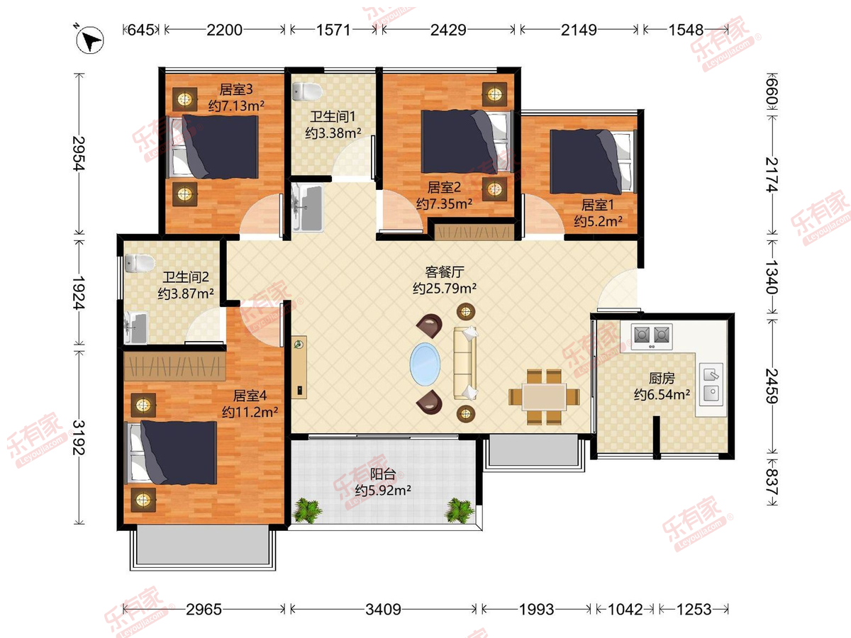天汇时代花园二期，方正户型，通风采光佳，楼龄新，车位充足，近商业综合体与大型公园，业主诚心出售。