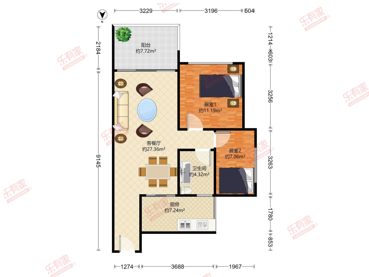 牧云溪谷五期 2房2厅1卫 79.18㎡-惠州牧云溪谷五期租房