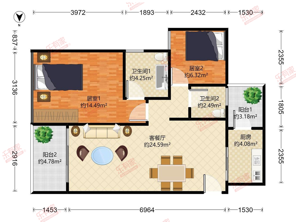 深物业廊桥国际户型图