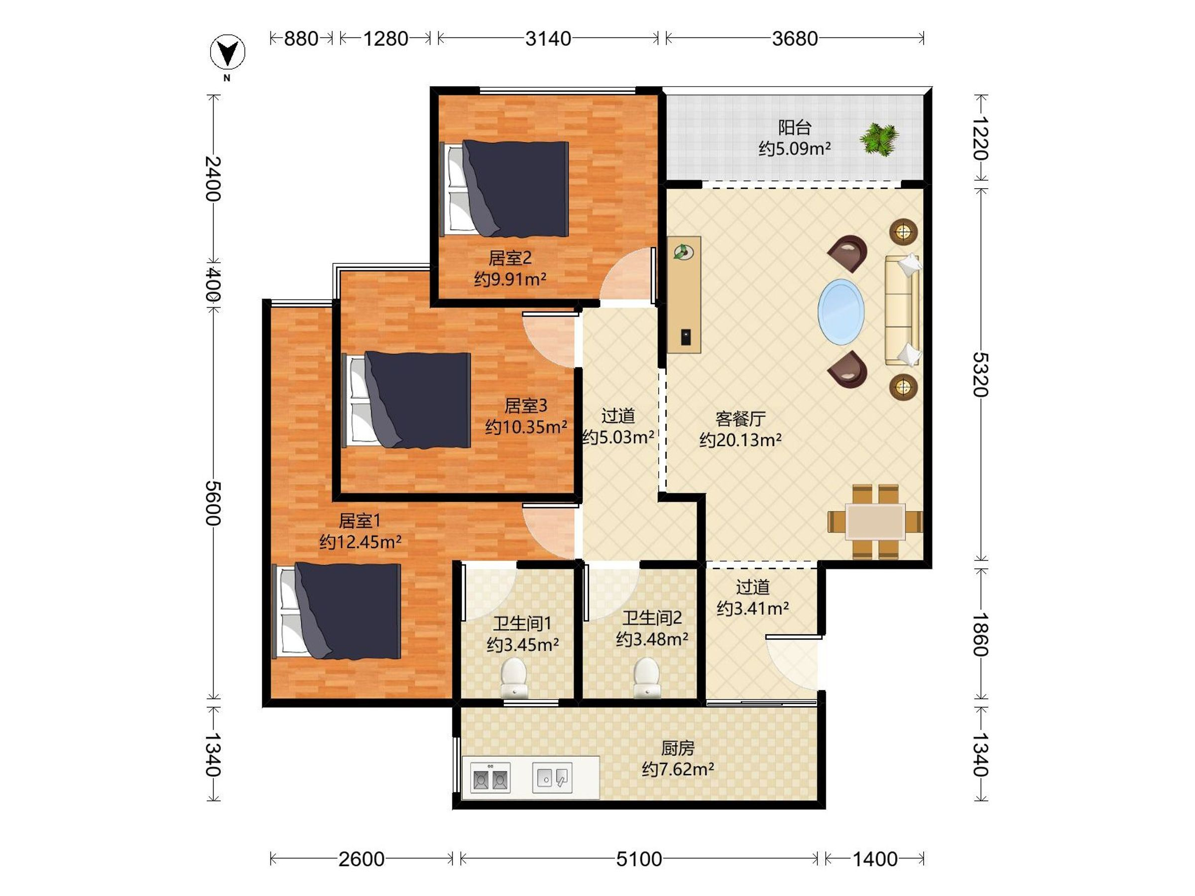 笔架山公馆户型图