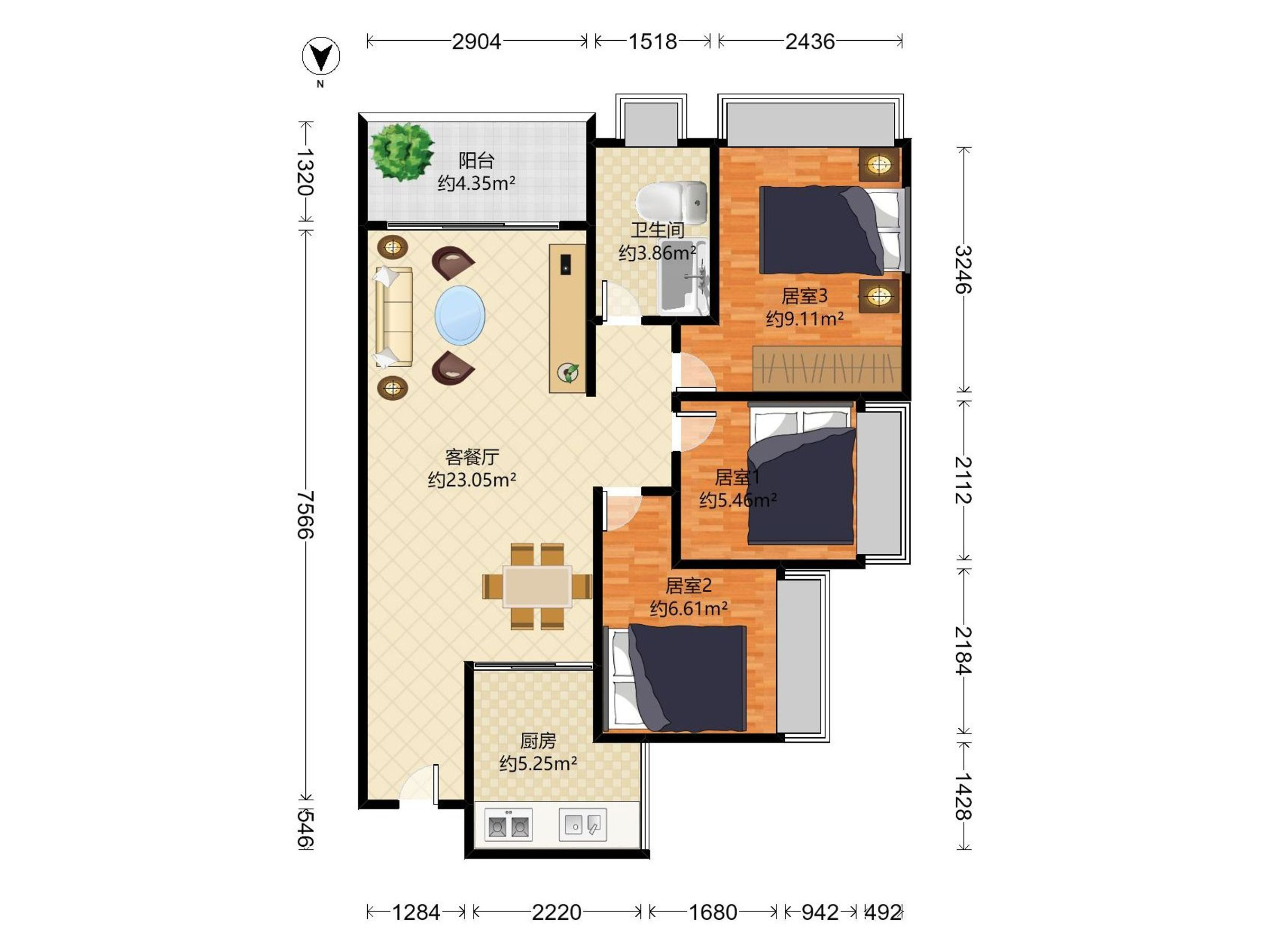 深业山水东城花园户型图