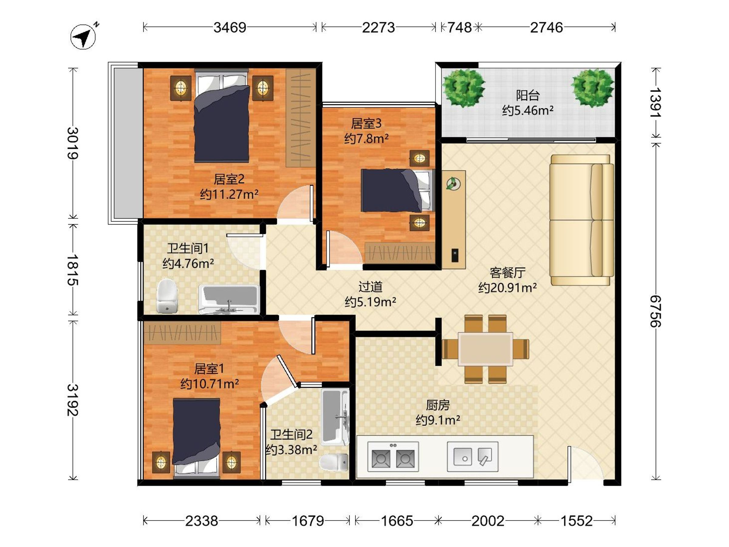 润科华府户型图