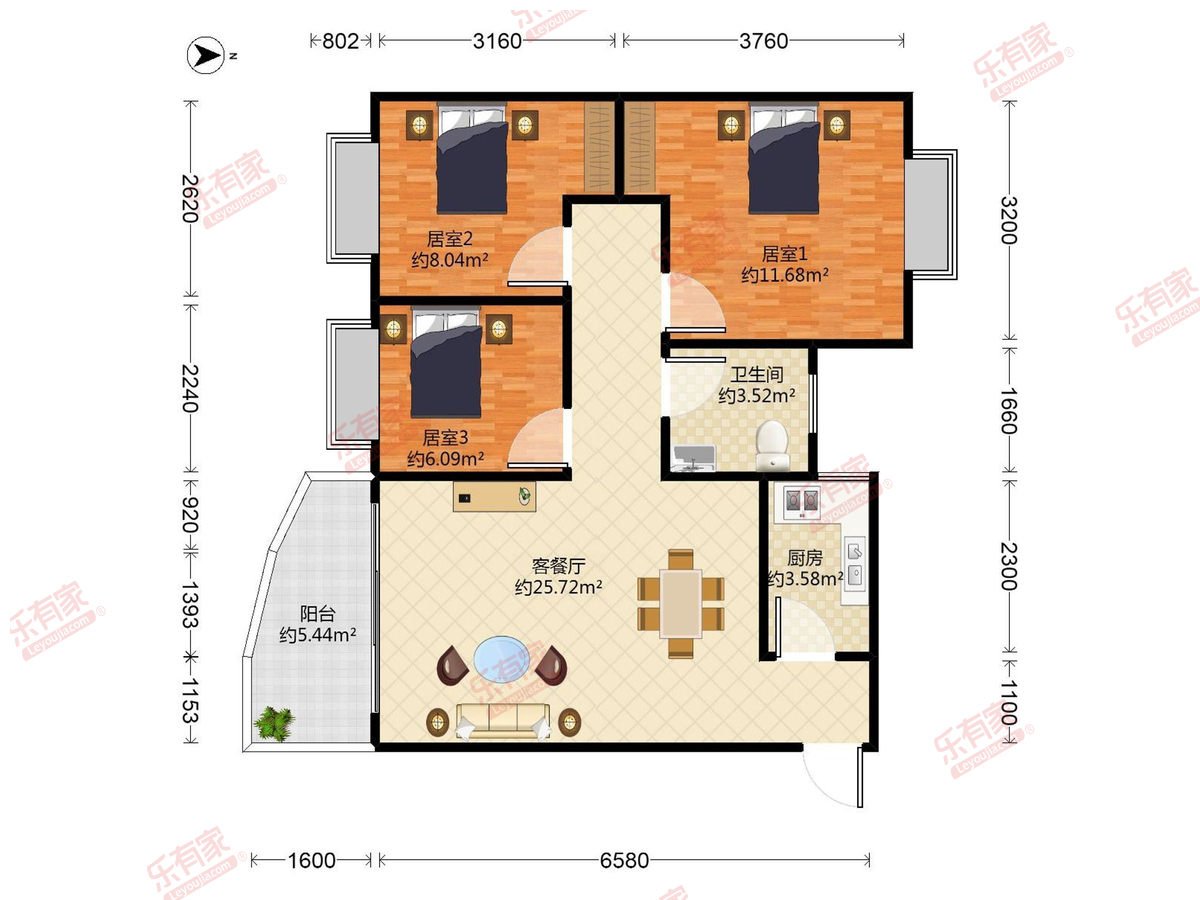 花园小区，住家三房出售