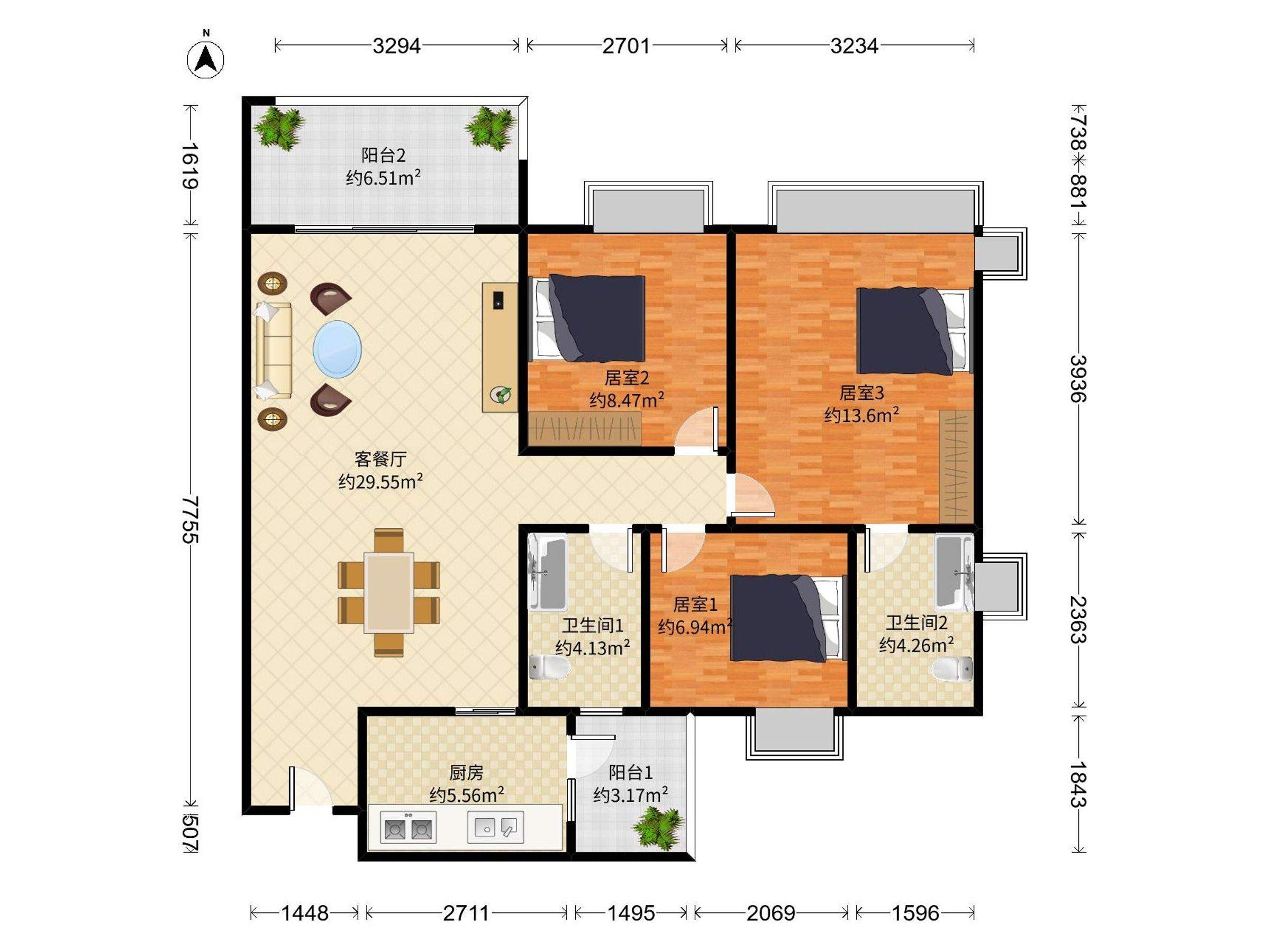 中澳滨河湾5-6期户型图