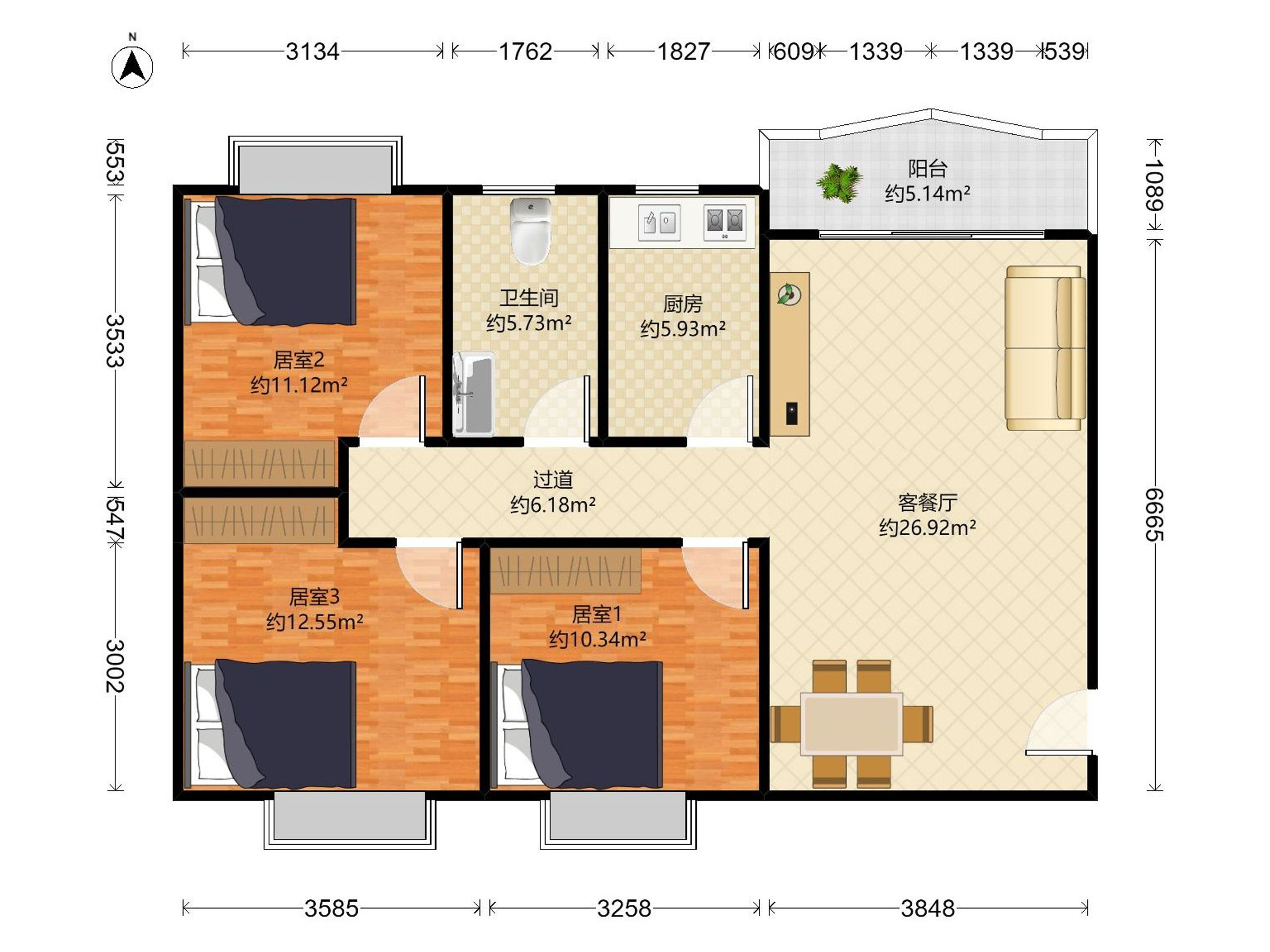 嘉庭苑户型图