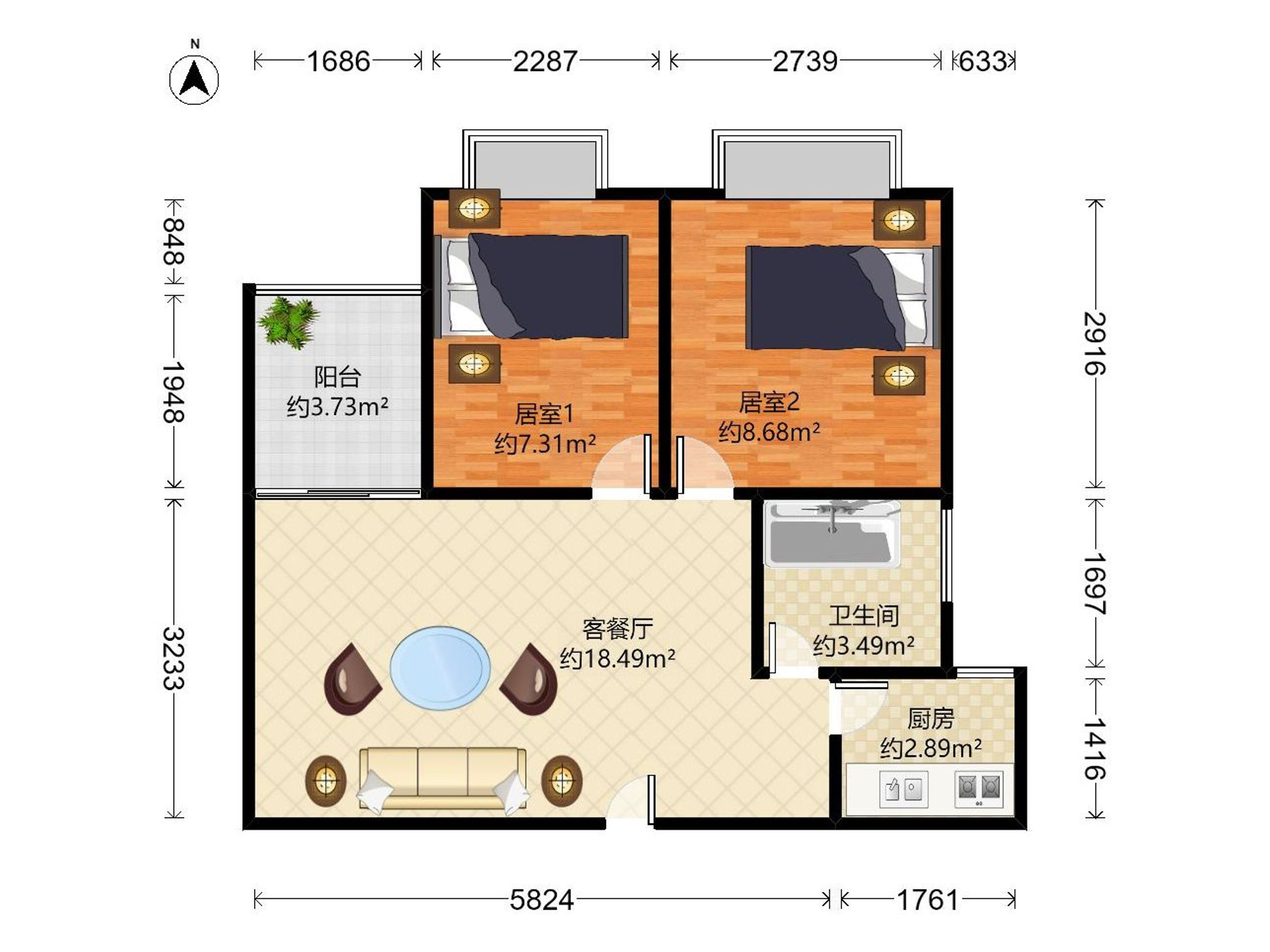 龙都名园户型图
