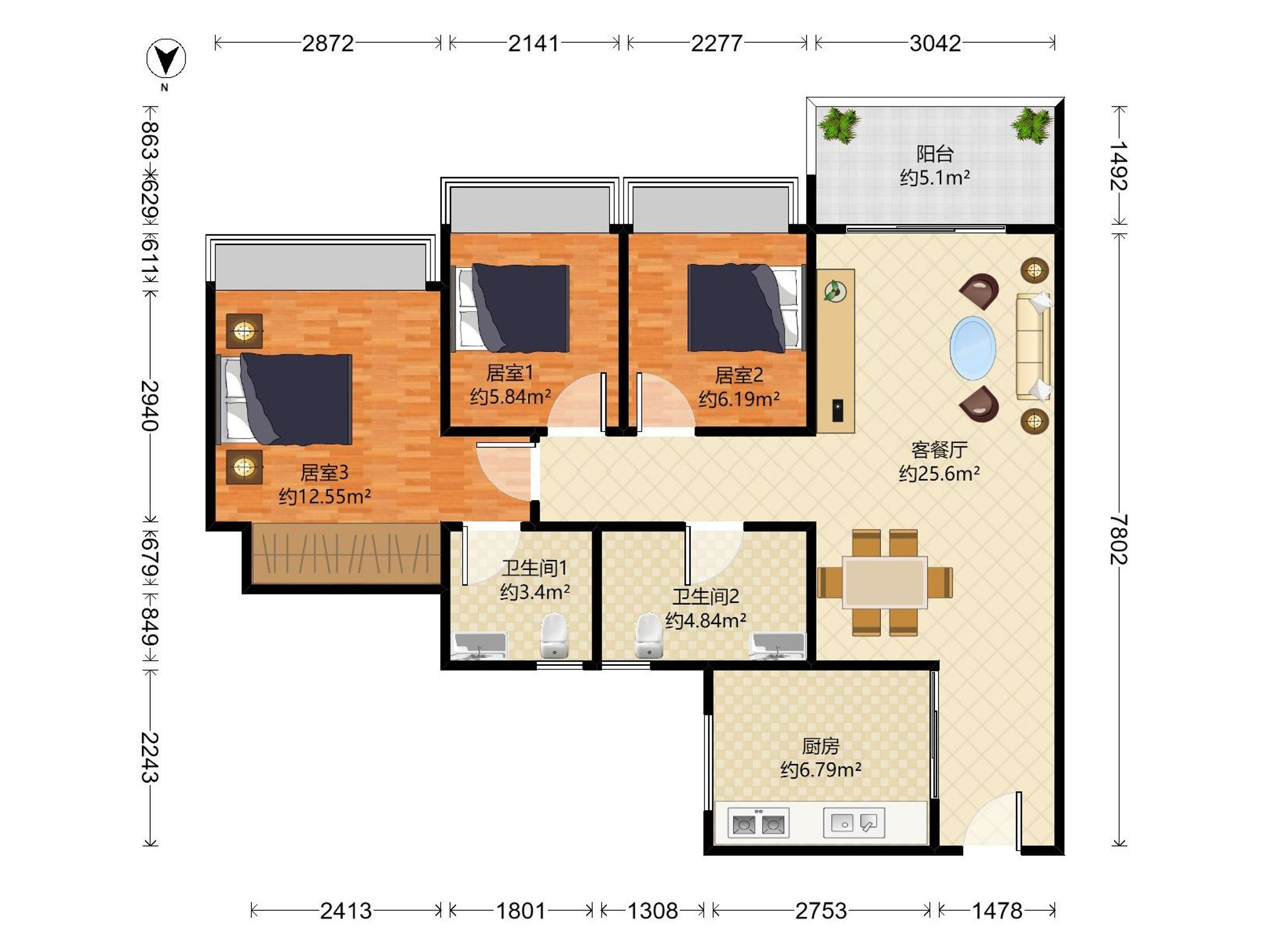 四海臻邸户型图