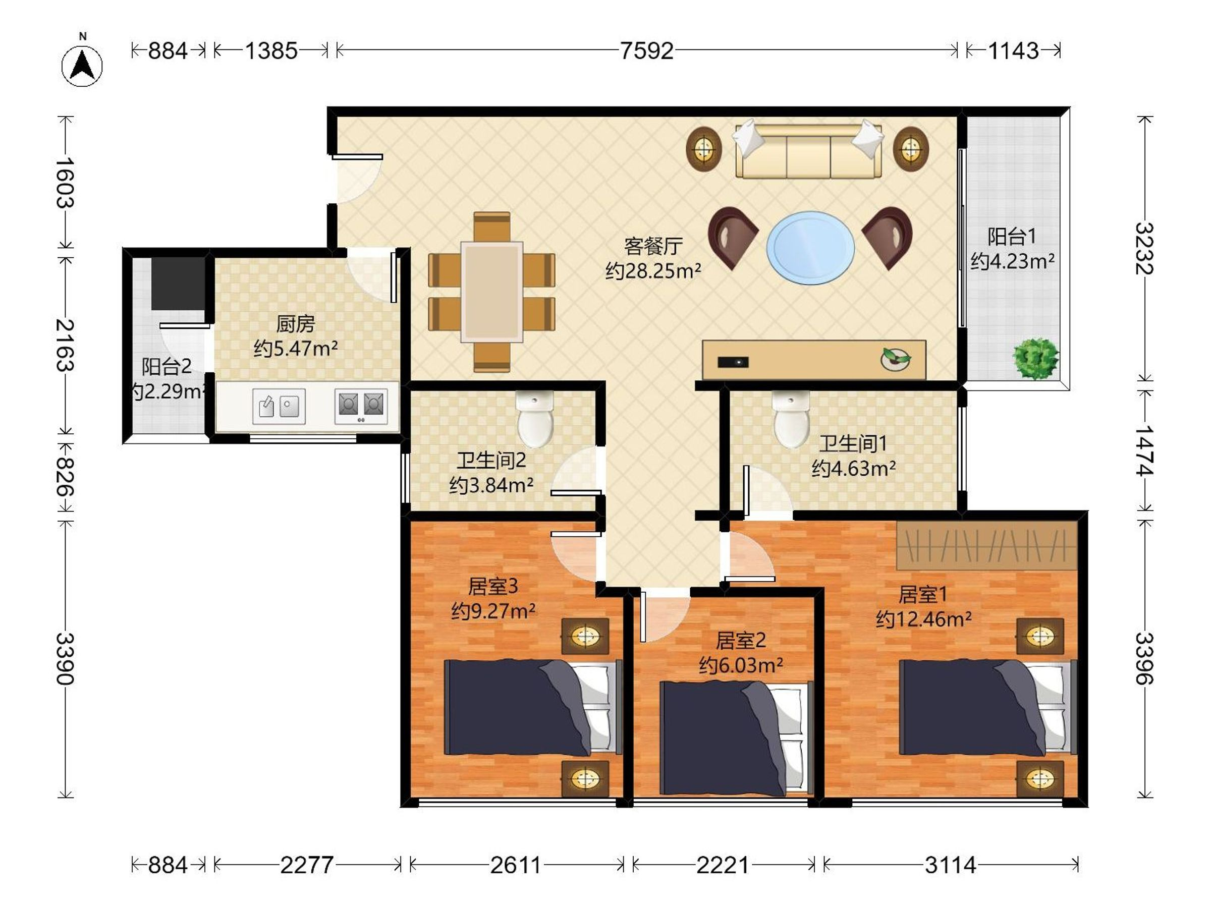 龙光玖龙台二期户型图