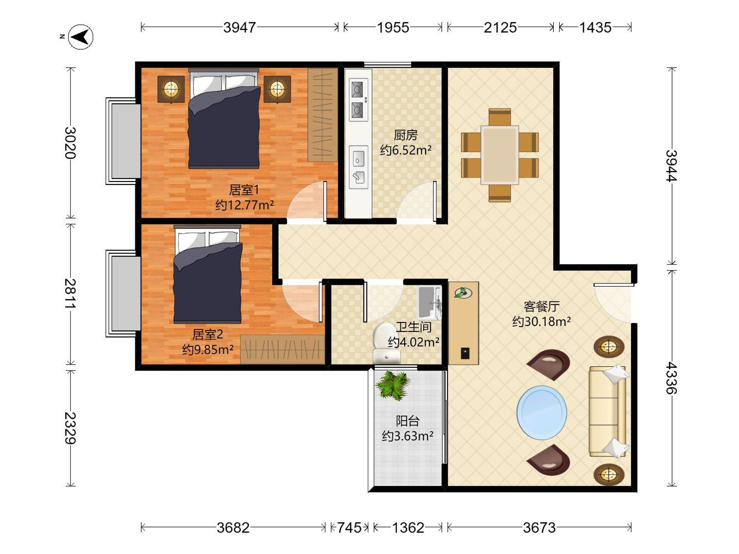 新安湖花园二期户型图