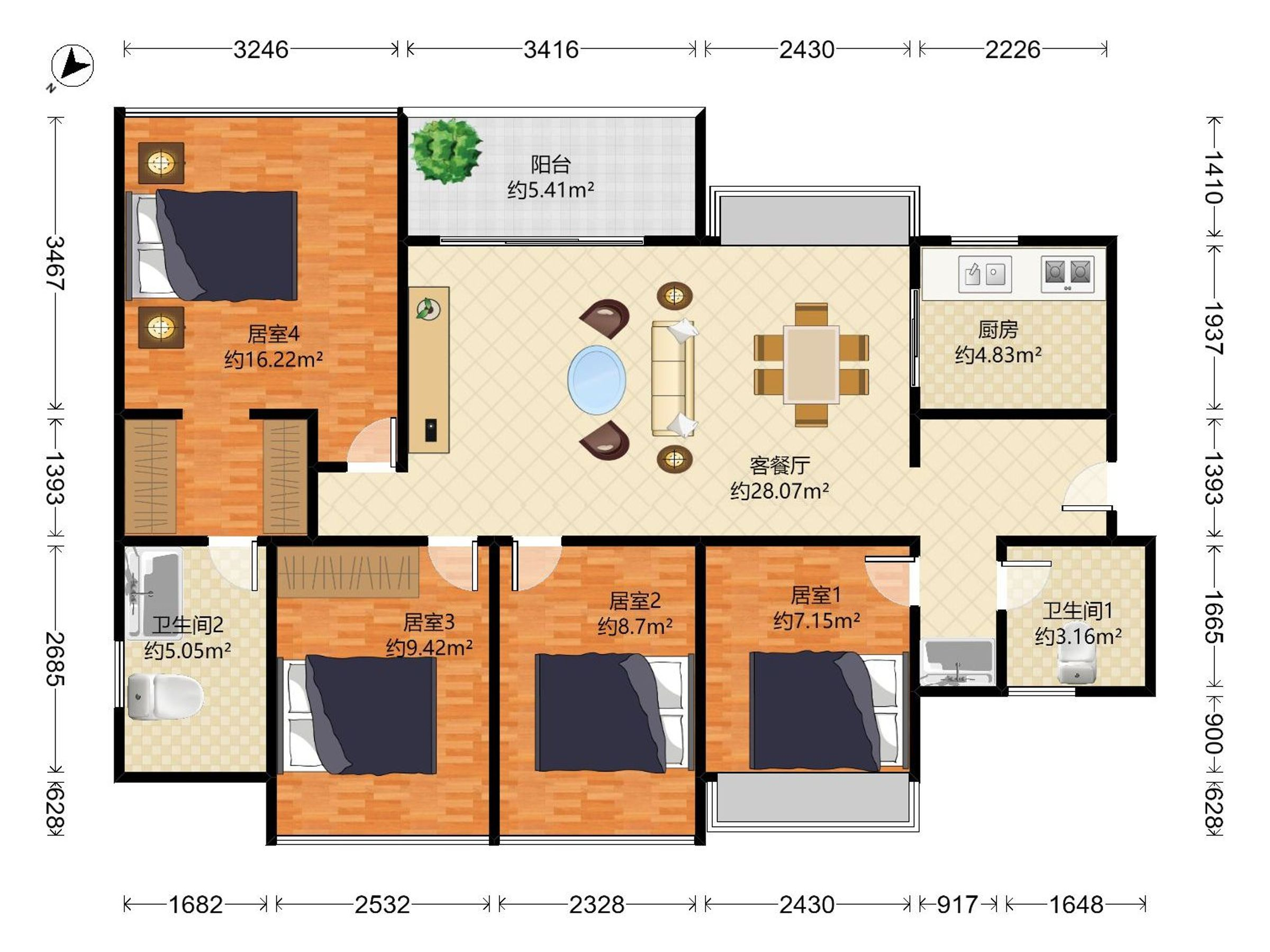 东关珺府户型图