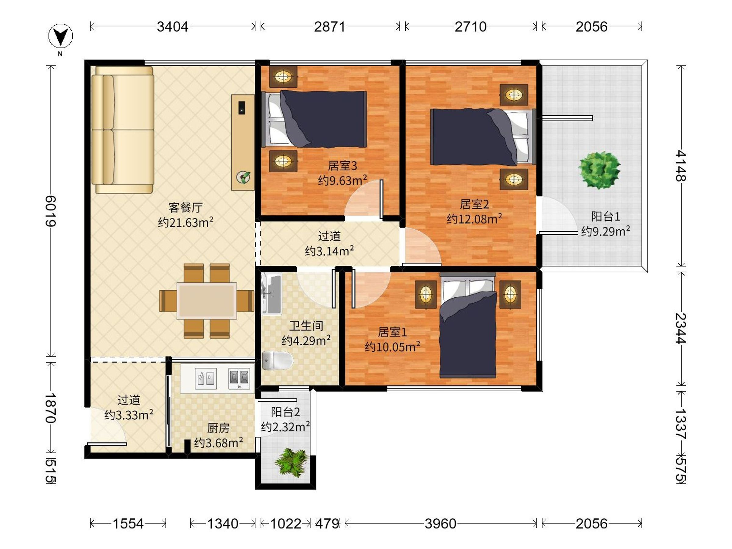 绿景香颂花园户型图