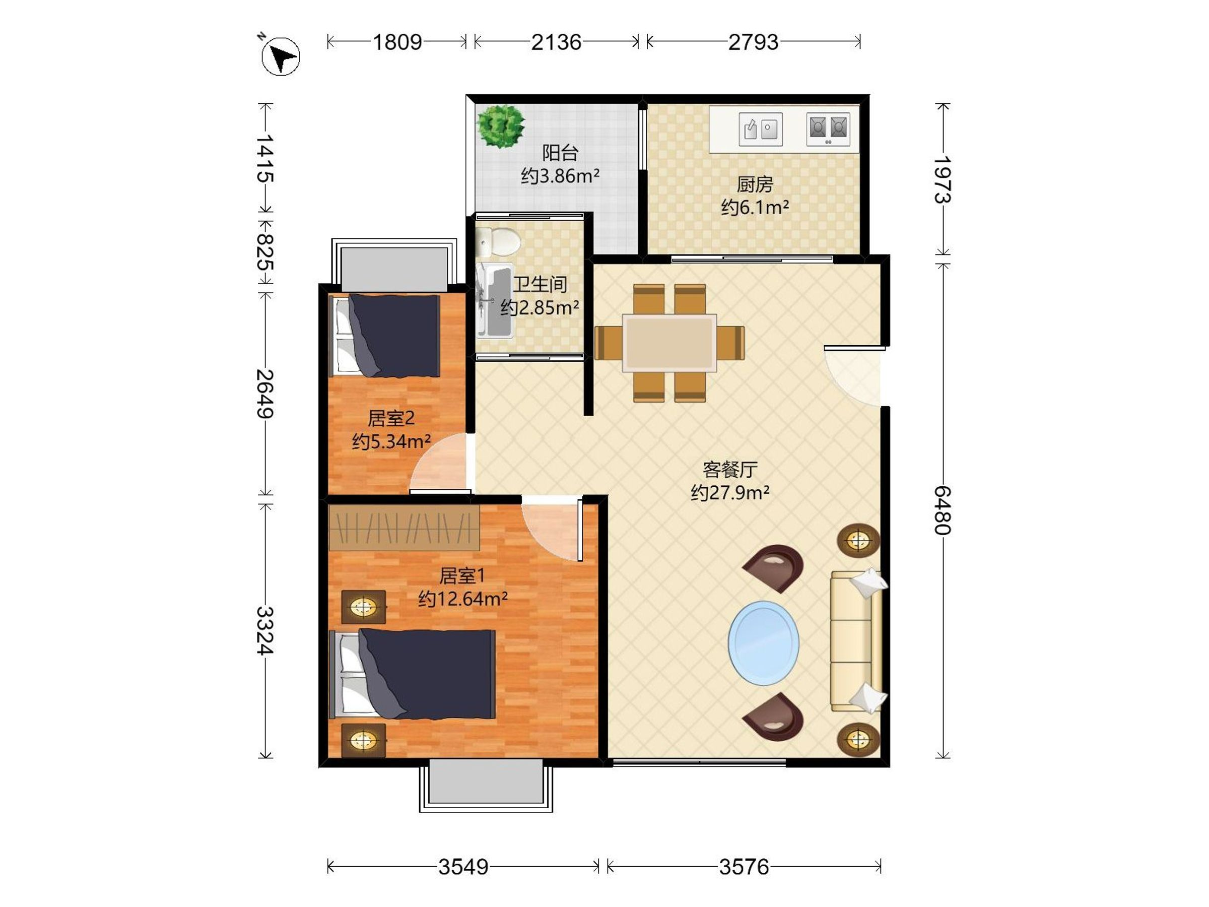 观峰阁户型图