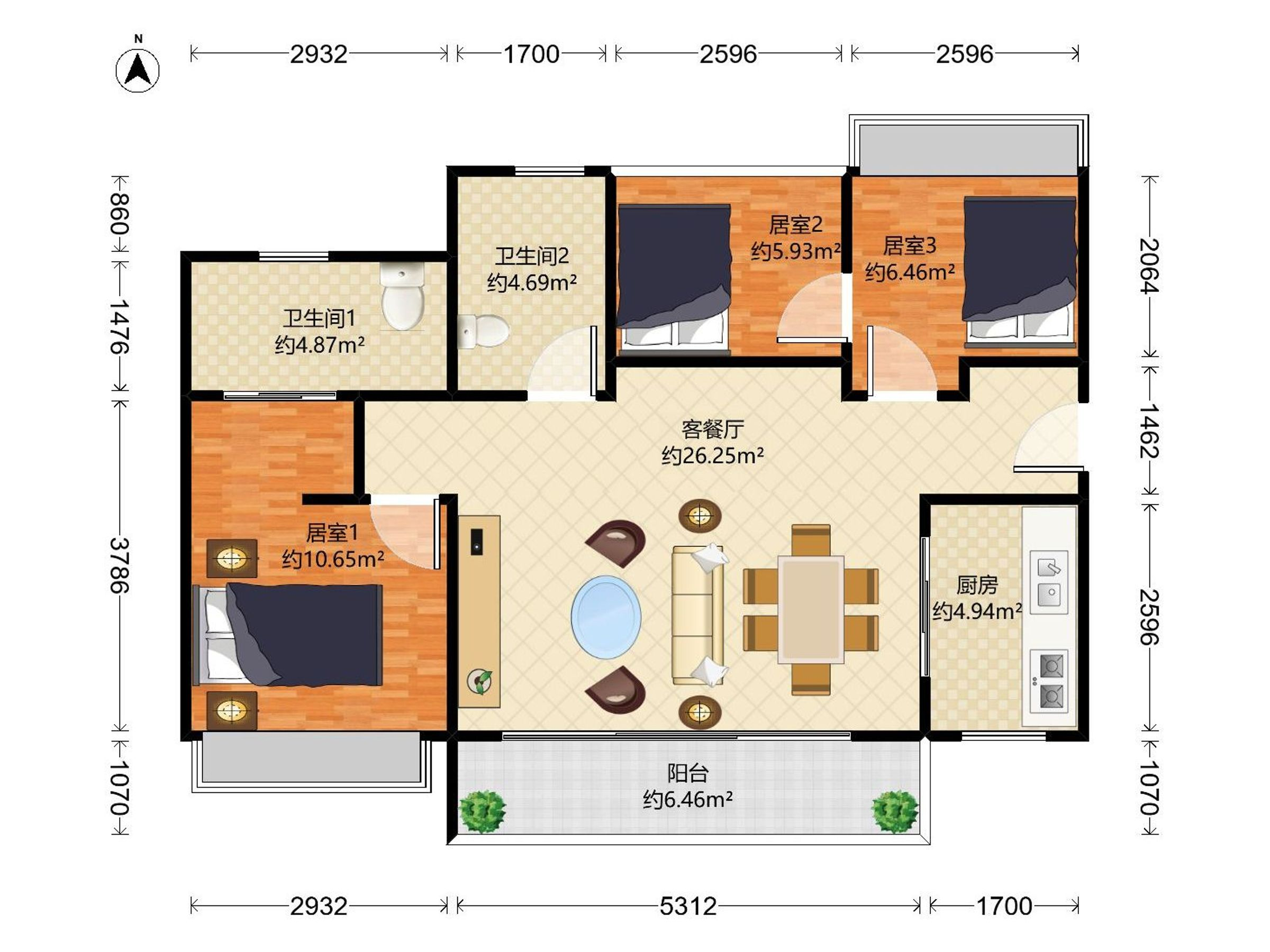 电建地产洺悦府户型图