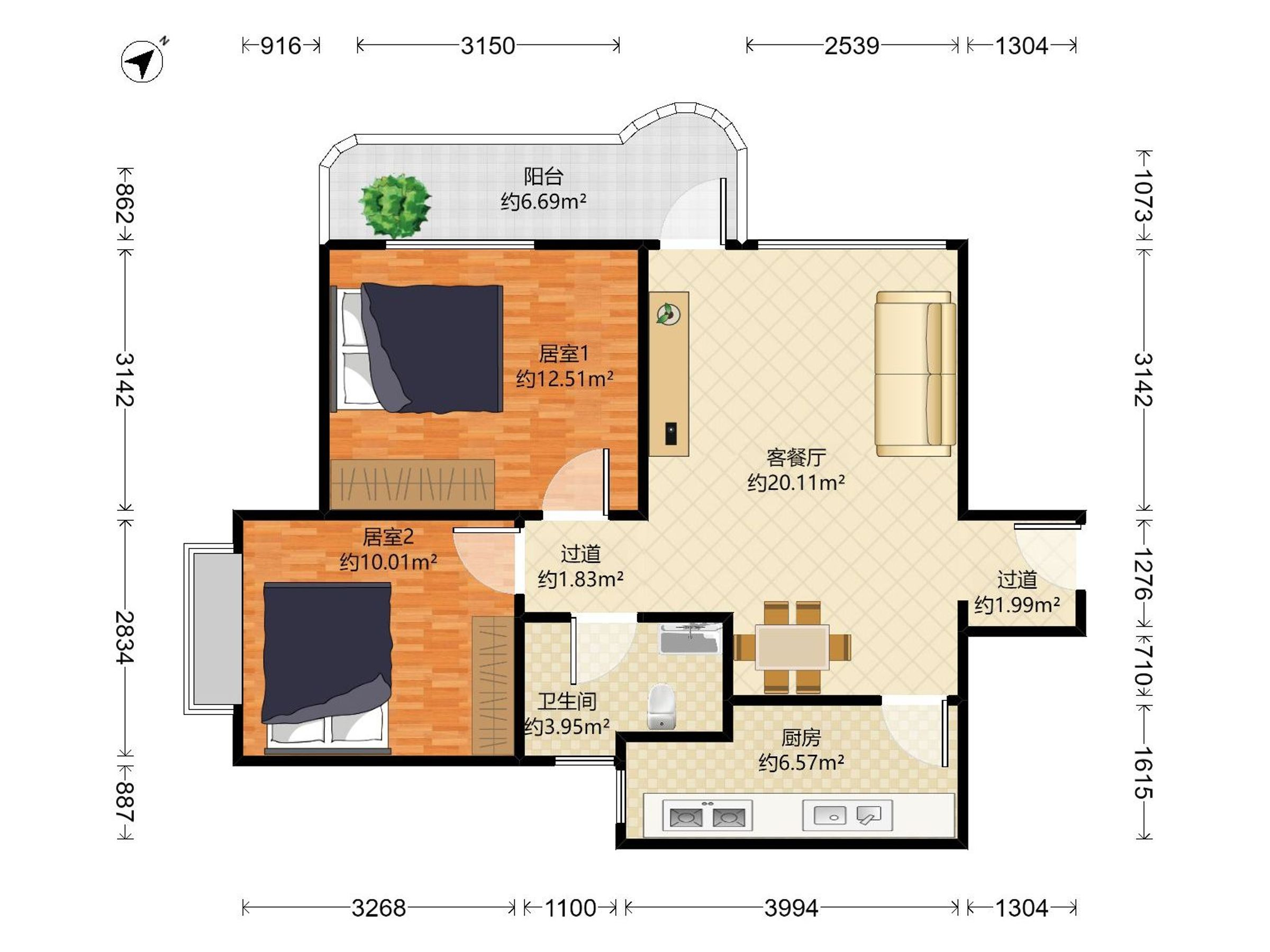 太子山庄二期户型图