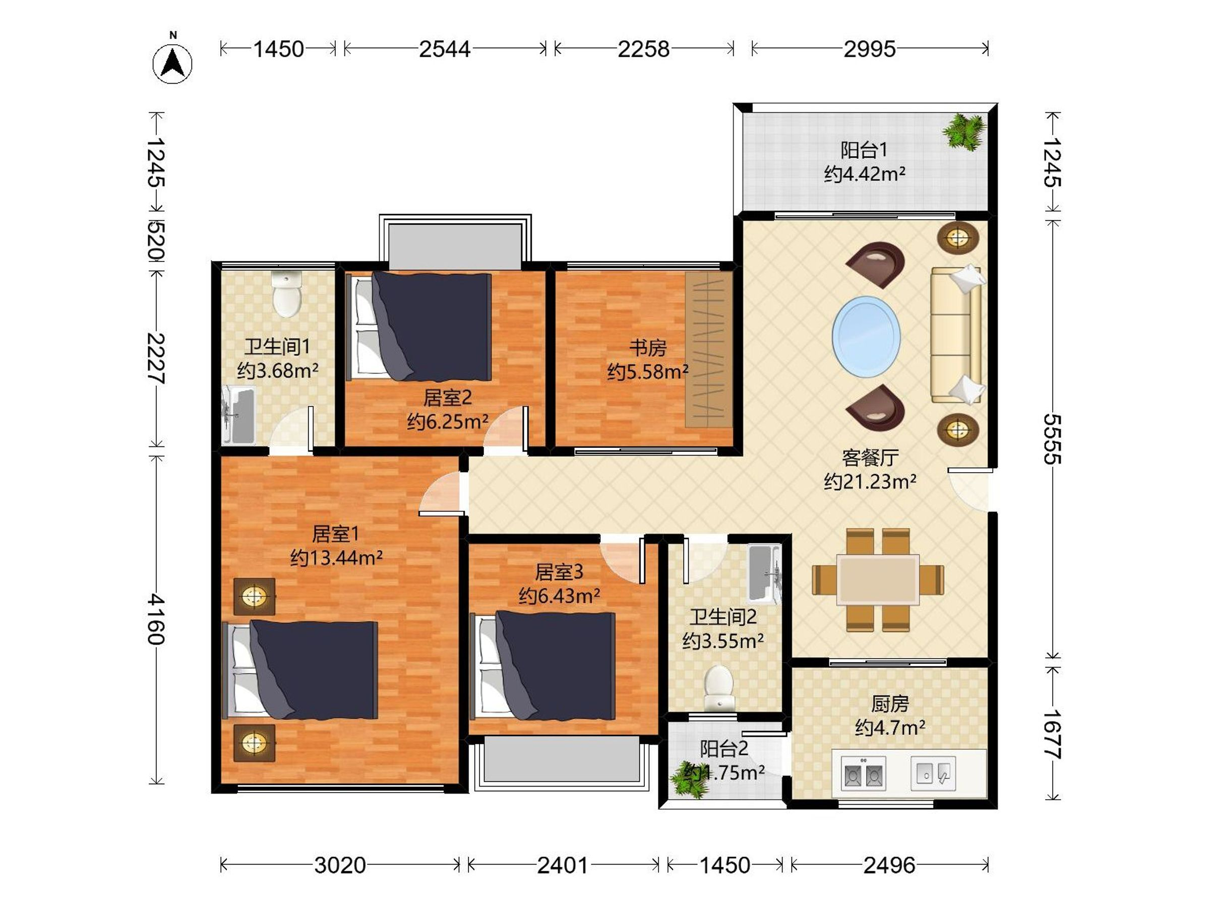 普装4房，业主诚心出售