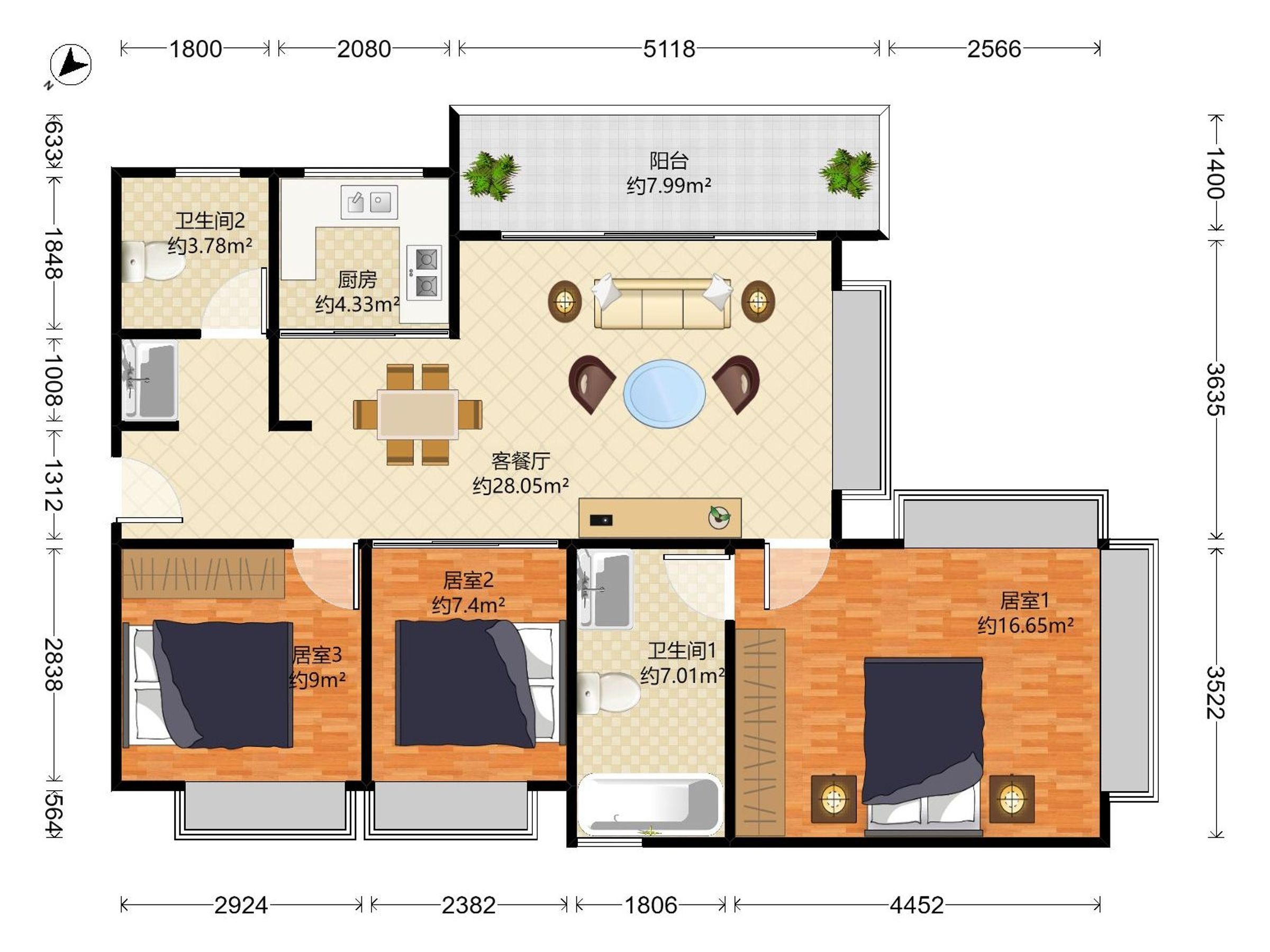 招商玺家园户型图