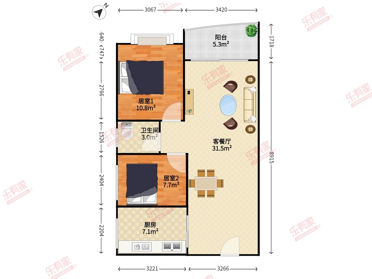阳光花园户型图